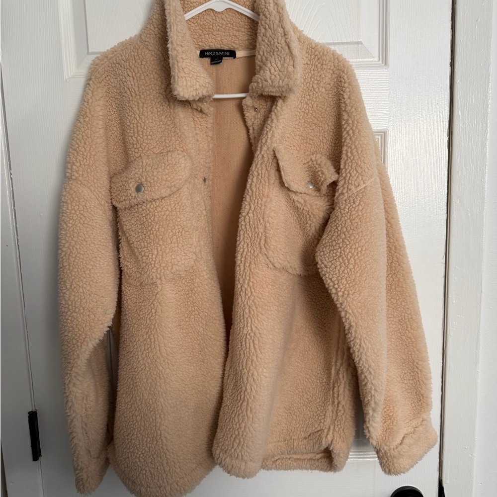 Cozy Tan Sherpa Jacket